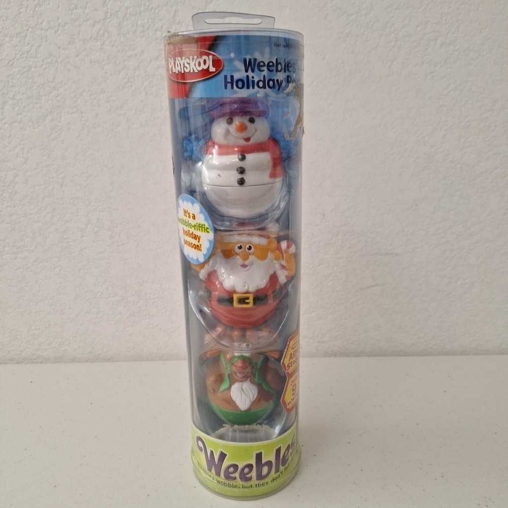 NEW PLAYSKOOL WEEBLES HOLIDAY PACK 3 FIGURES SANTA, REINDEER & SNOWMAN Lot